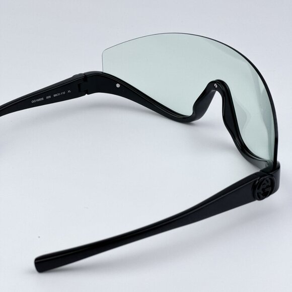 Gucci GG1650S 005 BRAND NEW Sunglasses Shiny Black  Green Unisex Shield Mask main image 5